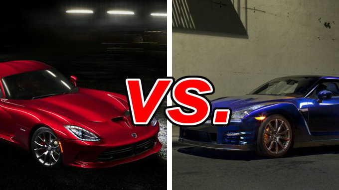 Dodge viper srt vs nissan gtr