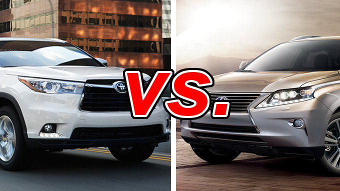 Compare toyota highlander and lexus rx
