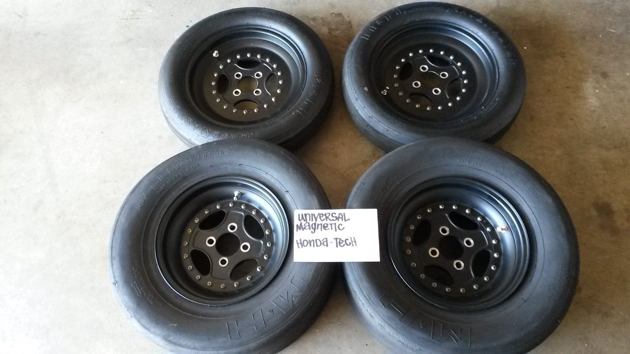 Bogart Pro4 Drag wheels M&H slicks HondaTech