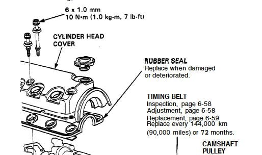 1992 Honda accord valve cover bolts #7