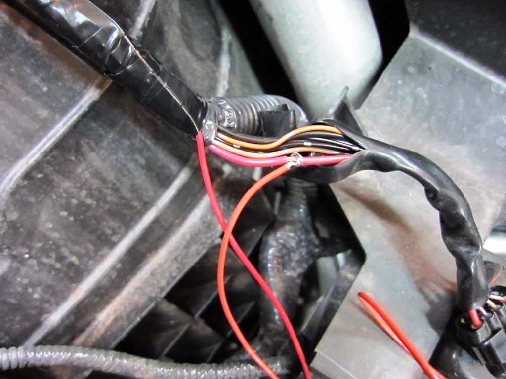 Be sure to wrap the new connections in electrical tape to prevent shorts and corrosion.