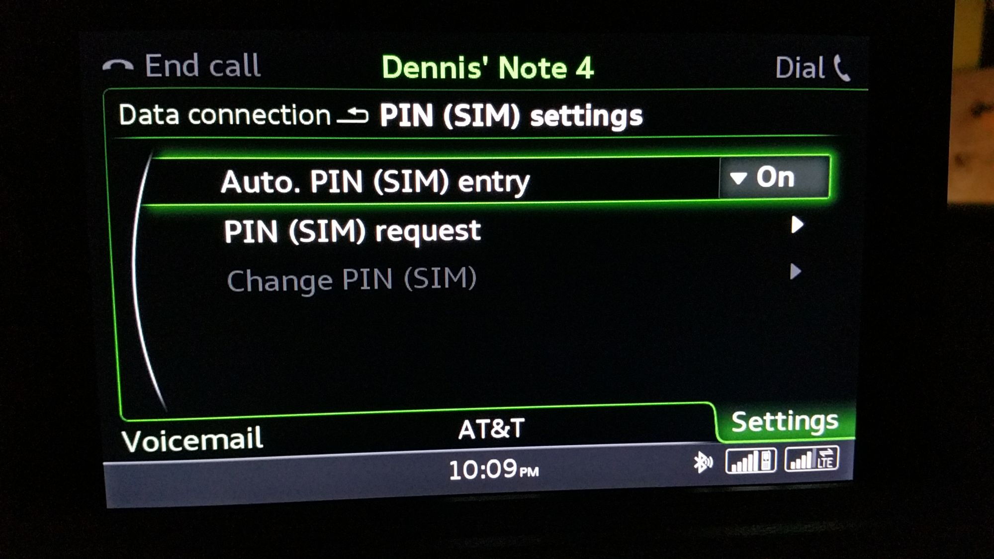Set the PIN (SIM) settings as shown.