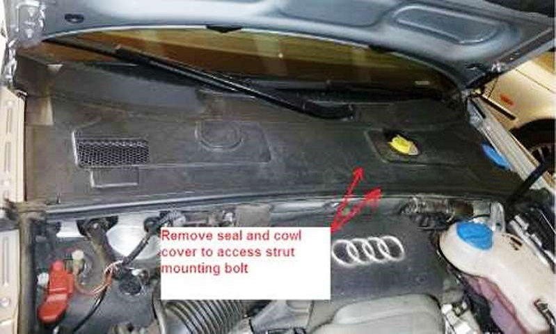 Remove the cowl cover and seal
