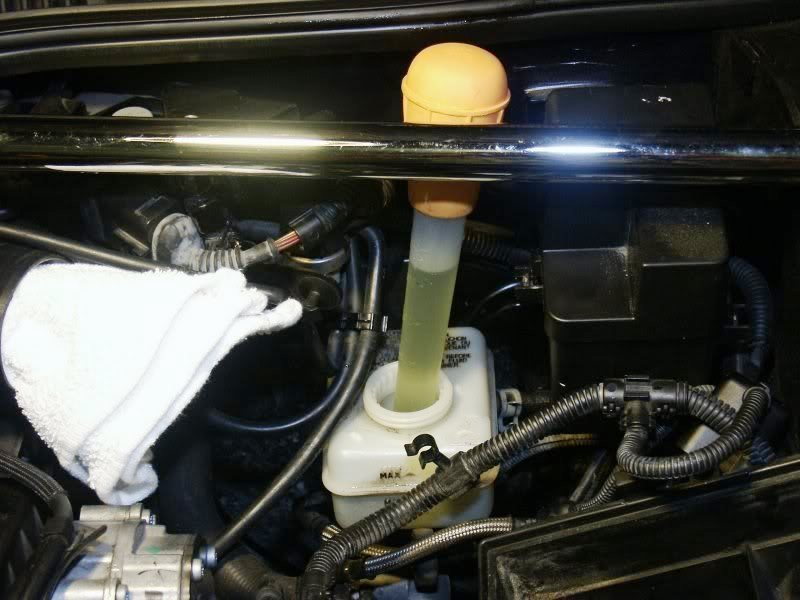 Remove old fluid from master cylinder