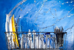 inside the rinse cycle of a dishwasher