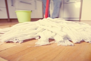 mop on a floor