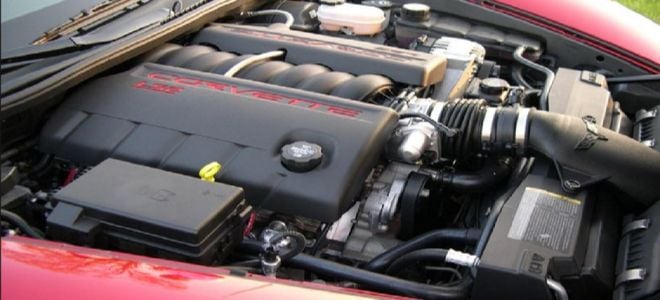A car's engine.
