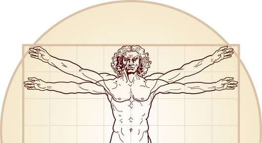 image of a man with stretched out arms