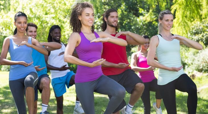 people practicing tai chi