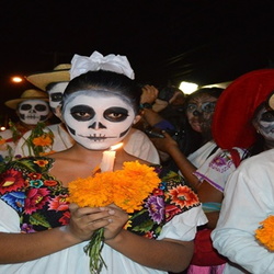 Marigolds and Day of the Dead celebration