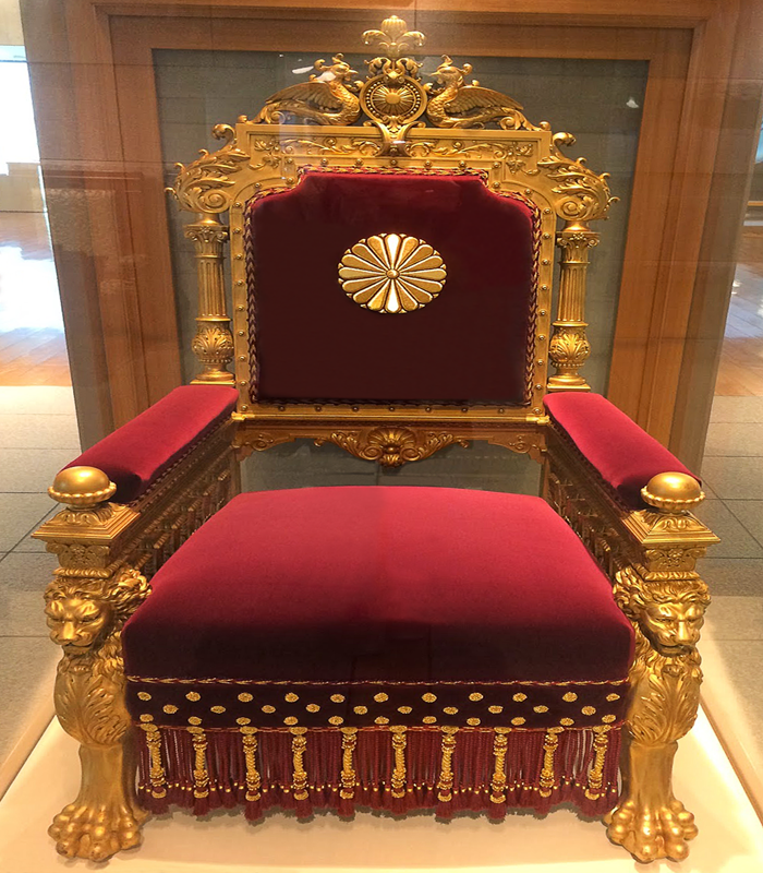 Japanese emperor's throne