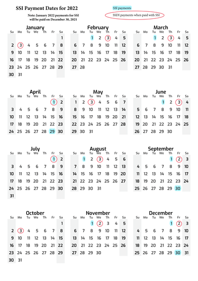 Netspend Calendar 2022 How Are Payment Dates Chosen For Ssdi And Ssi? | 2022 Schedule |  Disabilitysecrets