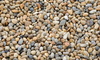 Pile of multicolored pea gravel