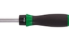 A green and black ratchet screwdriver on a white background.