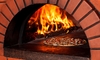 Pizza in a wood-fire oven