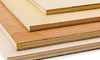four types of plywood in a pile
