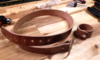 Leather belt on worktable
