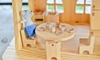 Wood dollhouse furniture.