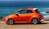 Orange electric car