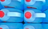 bottles of blue Detergent