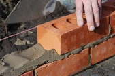 brick being laid