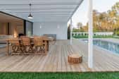 Large covered deck