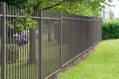 steel fence acting as a park barrier