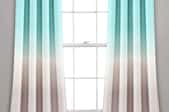 Long, ombre curtains on a window