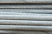 Twisted strands of stainless steel cable