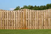 A wood fence.