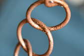 rain chain made from copper rings