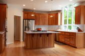 beautiful wood kitchen with wood floors