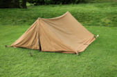 brown canvas tent