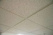 Suspended ceiling tiles.