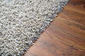 A carpet to wood floor transition.