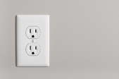 An outlet on the wall.