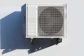 air conditioning unit on outdoor wall