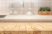 kitchen counters, one wood, one stone