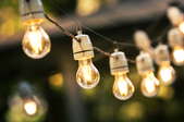string of exterior light bulbs