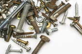 pile of bolts and screws