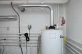 hot water heater in basement or utility room