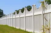 A white fence.