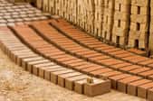 rows of bricks