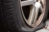 Flat car tire