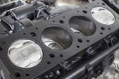 Cylinder heads in a car.