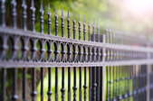 Length of wrought iron fencing