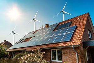 Wind and solar power sources.
