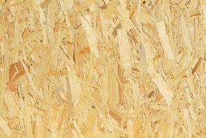 The texture of OSB, or oriented strand board.