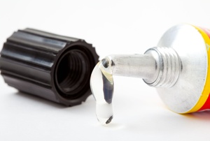 An adhesive on a white background.