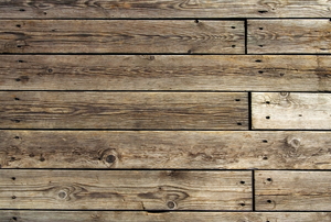 Panels of weathered wood. 